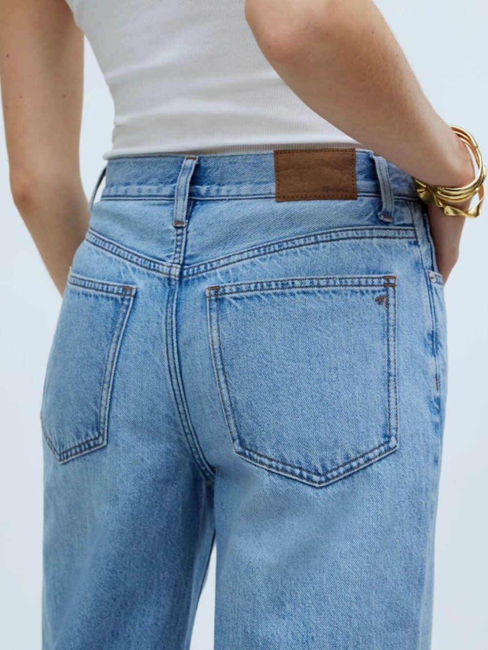 Madewell Ahern Wash Superwide-Leg Jeans Size 25 Denim 54940 - Picture 2 of 13
